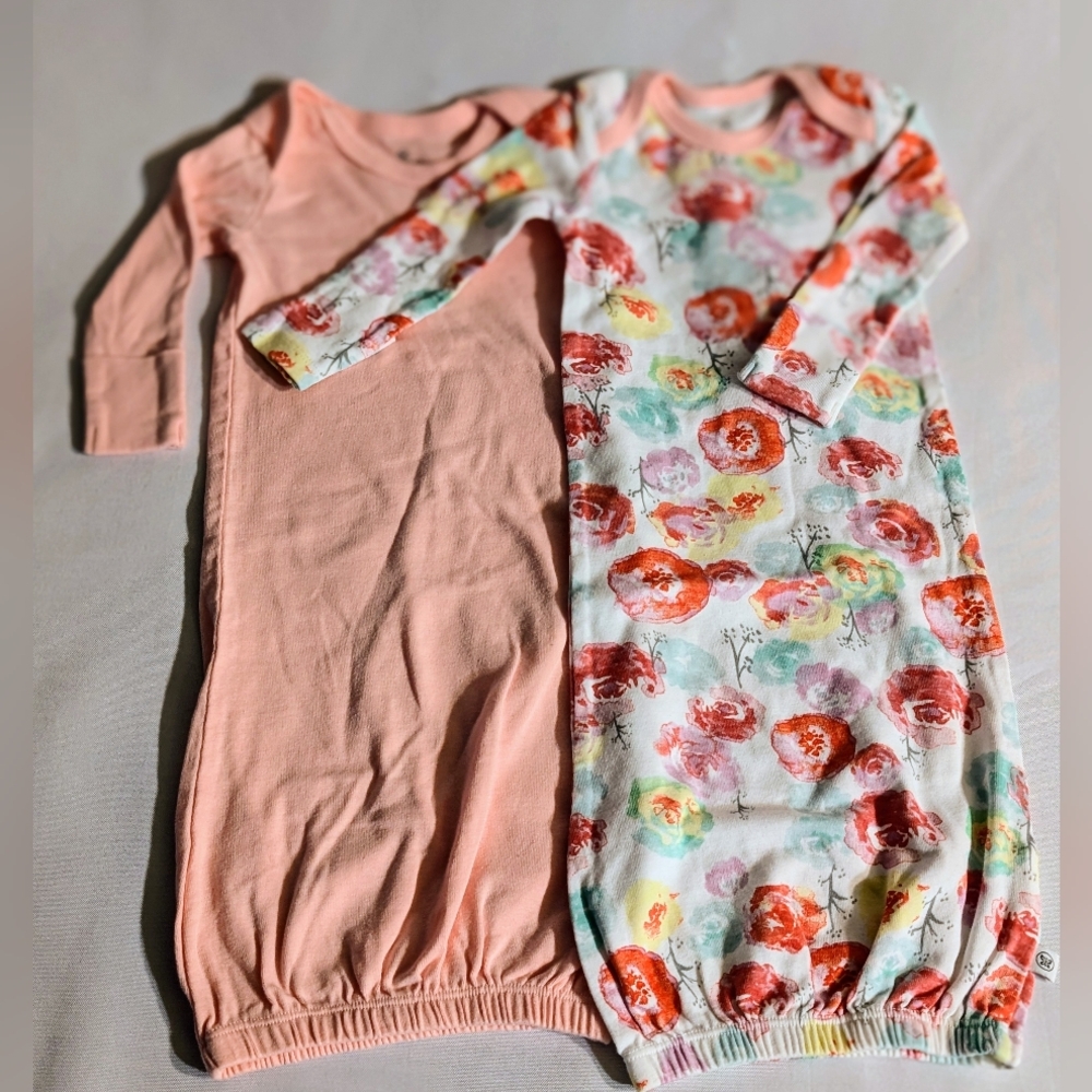 Pink and Floral Baby Swaddle Sacks